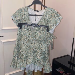 SHEIN set crop tie and skirt